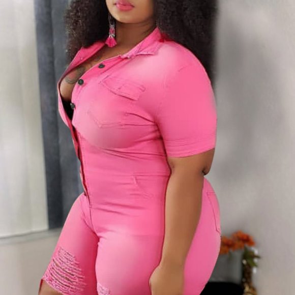 Sexy Plus Size Short Romper - Picture 3 of 3